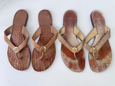 2 Sandalias Tory Burch Thora Tanga Zapatos Mujer’s Talla 10 Foto 1 de 4
