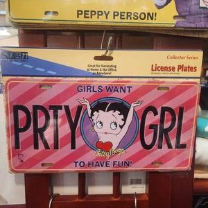 12 Inch Betty Boop Prty Party Pretty Grl Girl License Plate Pink - Picture 1 of 2