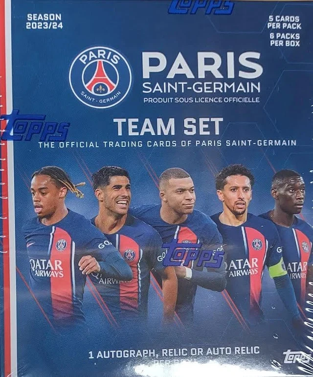 Topps Paris Saint Germain Team Set 2023-24 PSG Autographe Box boite Foot Soccer - Image 1 of 1