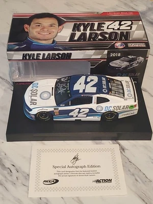 Kyle Larson 2018 #42 DC Solar 1:24 Diecast LIONEL SIGNED Autographed COA 1/252 - Image 1 of 4