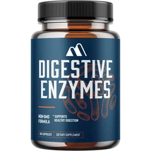 Cápsula de enzimas digestivas, incluyendo lipasa, amilasa y proteasa 60 cápsulas - Imagen 1 de 12