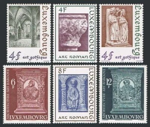 Luxemburg 533-538,MNH. Hauptstadt, Byzantinischer Saal, Vianden, Innenräume der Kirchen, - Bild 1 von 1