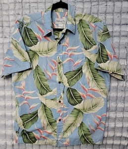 Bishop St Tropical Hawaiian Men's XL Button Up Casual Dress Short Sleeve Shirt - Picture 1 of 3