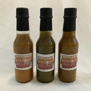 3 Bottle Package - Austin’s Hot Sauce, Homemade, Homegrown Peppers! - Picture 1 of 9