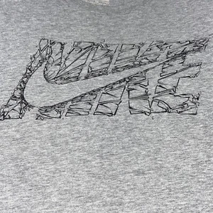 The Nike Tee Short Sleeve 3XL Gray With Shattered Nike Logo Athletic Cut T-Shirt - Picture 1 of 12