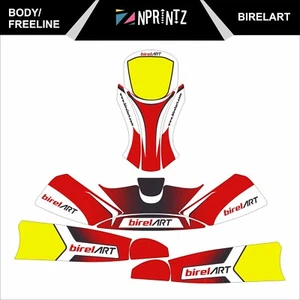 FREELINE BIREL ART STYLE SENIOR FULL KART STICKER KIT - KARTING  - ROTAX IAME - Afbeelding 1 van 3