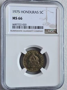 Honduras 5 Centavos 1975 NGC MS 66 - Picture 1 of 2