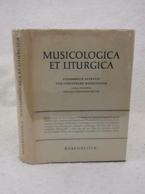 Christhard Mahrenholz MUSICOLOGICA ET LITURGICA 1960 Barenreiter Kassel GERMAN - Image 1 of 4