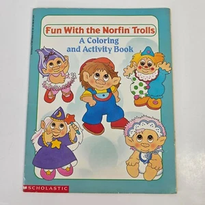 Fun With the Norfin Trolls Coloring Activity Book Vintage 1992 Paperback - Imagen 1 de 8