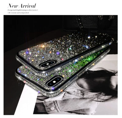 For Samsung Galaxy S25 S24 S23 Note20 Note10 Glitter Bling Sparkle Diamond Case - Изображение 1 из 4