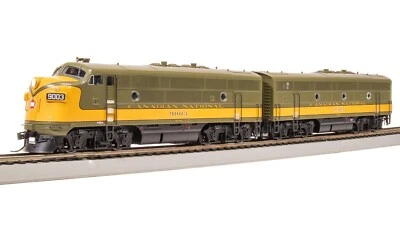 Broadway Limited 8161 HO Scale CN EMD F3 A/B Olive Green & Gold 9003/9004 - Image 1 of 4