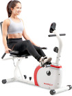 Recumbent Exercise Bike with Magnetic Resistance and Pulse Sensor White NEW