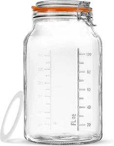 Super Weithals Glas Vorratsglas mit luftdichten Deckeln, 1 Gallone große Einmachgläser - Bild 1 von 12