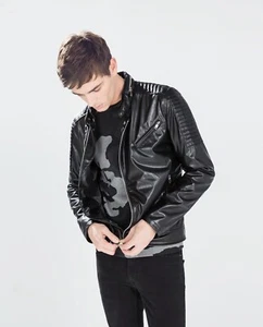 Chaqueta de motociclista ZARA para hombre talla L PVP 79,99 £ - Imagen 1 de 8