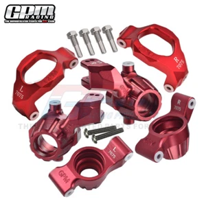 GPM Alu 7075 Front C-Hubs & Steering Blocks & Rear Stub Axle Carriers Set Maxx - Picture 1 of 10