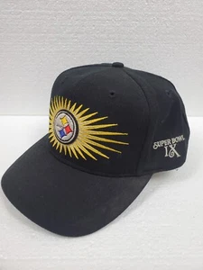 Vintage Pittsburgh Steelers 4X Super Bowl Champions Buckle Hat Team NFL Rare - Picture 1 of 8