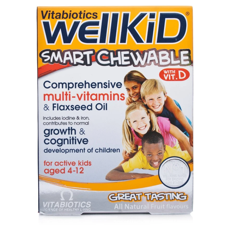 Vitabiotic Wellkid masticable 30 comprimidos-paquete de 9 Foto 1 de 1