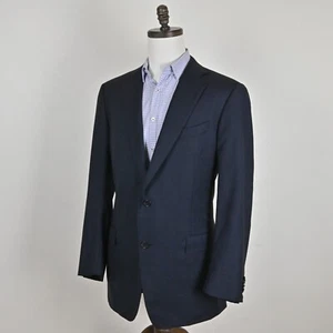 Ermenegildo Zegna Traveler Navy Blue US 44 UK 54 Long Blazer Made in Switzerland - Picture 1 of 24
