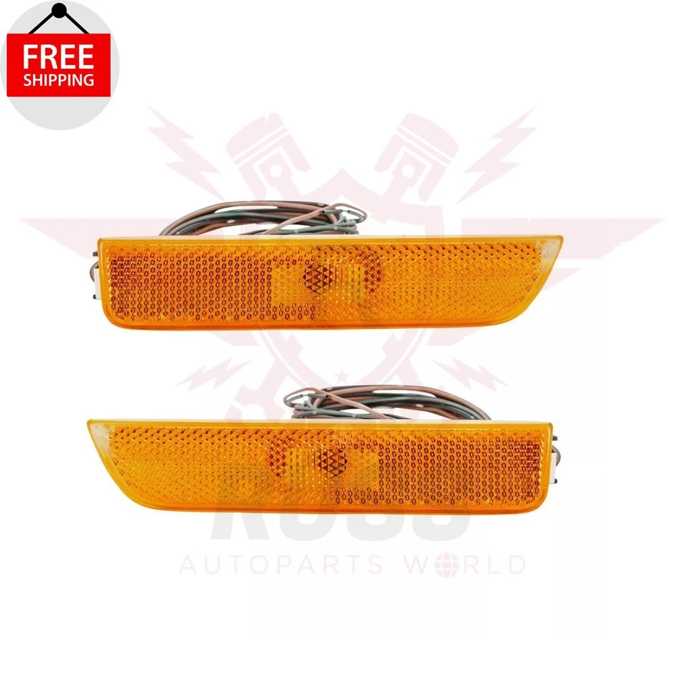 New Front Side Marker Left & Right Pair Set 2Pc Fits 2001-2005 Volkswagen Passat - Imagem 1 de 4