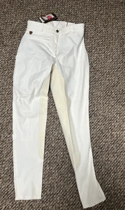 Ariat Ladies Sport Rhythm Full Seat Riding Breeches - White - Size 28L - NWT - Picture 1 of 5