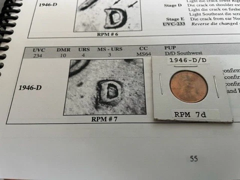 1946-D/D Southwest Lincoln Wheat cent UNC Red RPM 7 Really Nice coin RARE Cover
