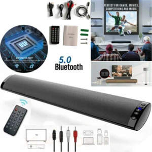 Wireless Bluetooth 5.0 Speaker Wall-Mounted TV Sound bar Subwoofer Home Theater - Picture 1 of 12
