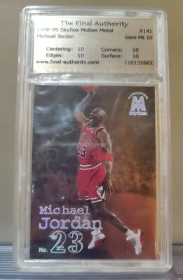 1998-99 Skybox Molten Metal Michael Jordan all 10's - Image 1 of 4
