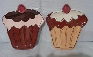 (2) With Love, Joanne - Cupcake Shaped - Ceramic - Dessert Plates  - Picture 1 of 2