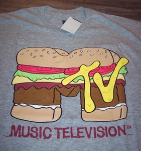 MTV Music Television Cheeseburger T-Shirt HERREN 2XL XXL NEU mit Etikett - Bild 1 von 4