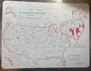 Mappa lavagna magnetica originale VINTAGE metallo Stati Uniti e Canada - 24''x18'' - Foto 1 di 1