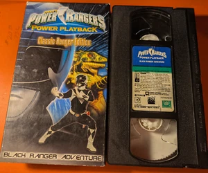 1999 Power Rangers Power Playback Black Ranger Adventure VHS - Imagen 1 de 2