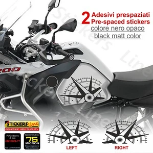 Adesivi fiancate serbatoio BMW R 1200 1250 GS Adventure compatibili NERO OPACO - Foto 1 di 1
