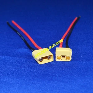 XT90 4.5mm Male / Female connector PLUG for RC model battery 120mm 14AWG cable - Picture 1 of 12