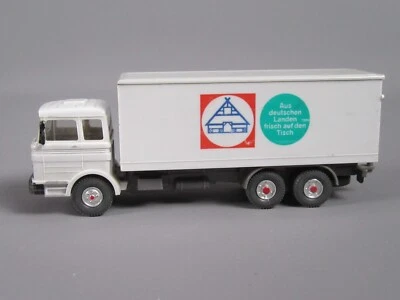 B292 Vintage 1976 Wiking Mercedes LP 2223 Camion Container Landen Grigio Ho 1:87 - Immagine 1 di 4