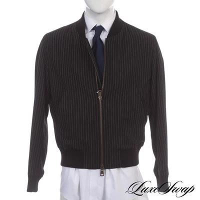 Abrigo Chaqueta Bomber Ami Alexandre Matiussi Negro Rayas Cremallera M Foto 1 de 4