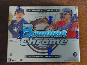 2025 Bowman Chrome Baseball Factory Sealed Hobby Box - Picture 1 of 3