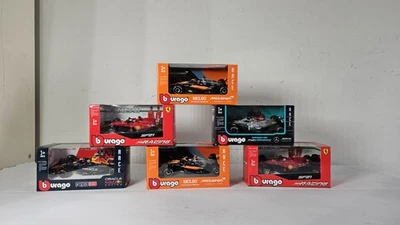 Lote F1 Burago Rb18 #11/ #55-16 Ferrari # 81-4 McLaren #44 AMG escala 1/43 Foto 1 de 4