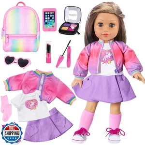 American 18 Inch Doll Clothes and Makeup Accessories Set - Dolls  - Picture 1 of 5