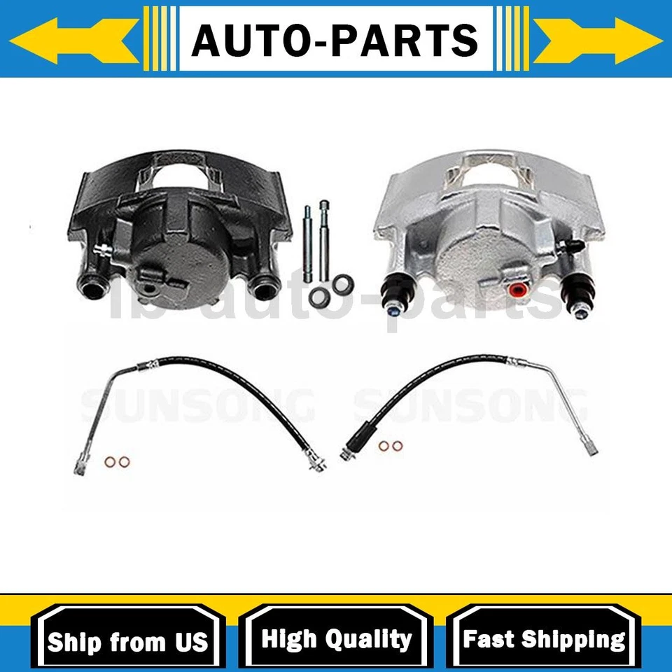 Pinza de freno delantera con mangueras lado conductor pasajero compatible con GMC Yukon 2000 Foto 1 de 4