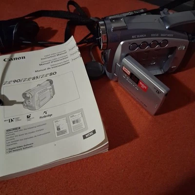 Canon ZR80 18x  MiniDV Video Camera For Parts Only Read  - Image 1 of 3