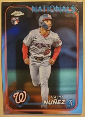 2024 Topps Chrome Update Series #USC173 Nasim Nunez Washington Nationals Rookie  - Image 1 of 2
