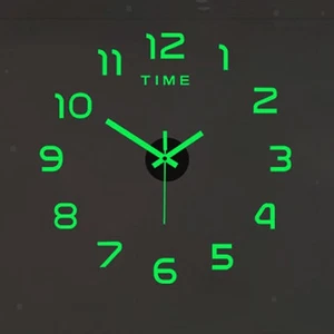 Luminous Wall Clock Stickers DIY Wall Clock 40cm Modern - Picture 1 of 7