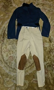 Vintage 60er Jahre Mädchen Reitsport Show Reiten Blazer Jacke und Hose Reithose - Bild 1 von 16
