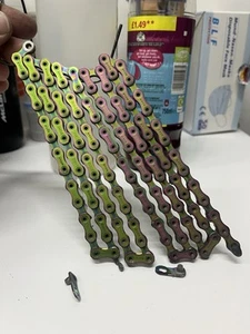 Silca hot waxed SRAM XX1 Eagle 12 Speed Rainbow Chain 120 links. - Picture 1 of 5