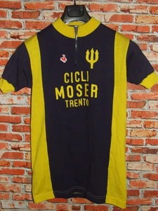 EROICA MAGLIA SHIRT BICI CICLISMO VINTAGE 70'S MOSER DE MARCHI 50% LANA RICAMATA - Imagen 1 de 3