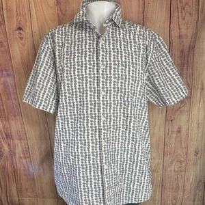 Camisa Johnnie O Hombres XL Hangin' Out Blanca Patrón Cítrico Ligera Manga Corta - Imagen 1 de 13