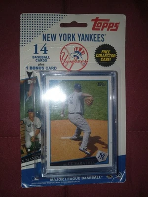 Raro conjunto de tarjetas deportivas de béisbol vintage de los Yankees MLB Topps Team 2009 Foto 1 de 2
