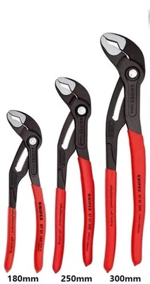 PINZA KNIPEX COBRA REGOLABILE PER TUBI E DADI BONDERIZZATA NERA ANTISCIVOLO - Immagine 1 di 3