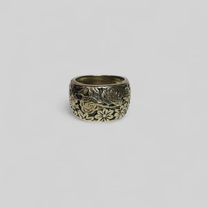 Silpada Sterling 925 Silver Etched Floral Band R1583 Ring Sz 8.5 - Picture 1 of 7