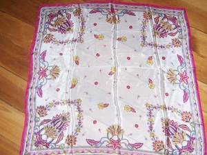 Oscar de la Renta seda floral bufanda cuadrada nueva sin etiqueta - Imagen 1 de 1